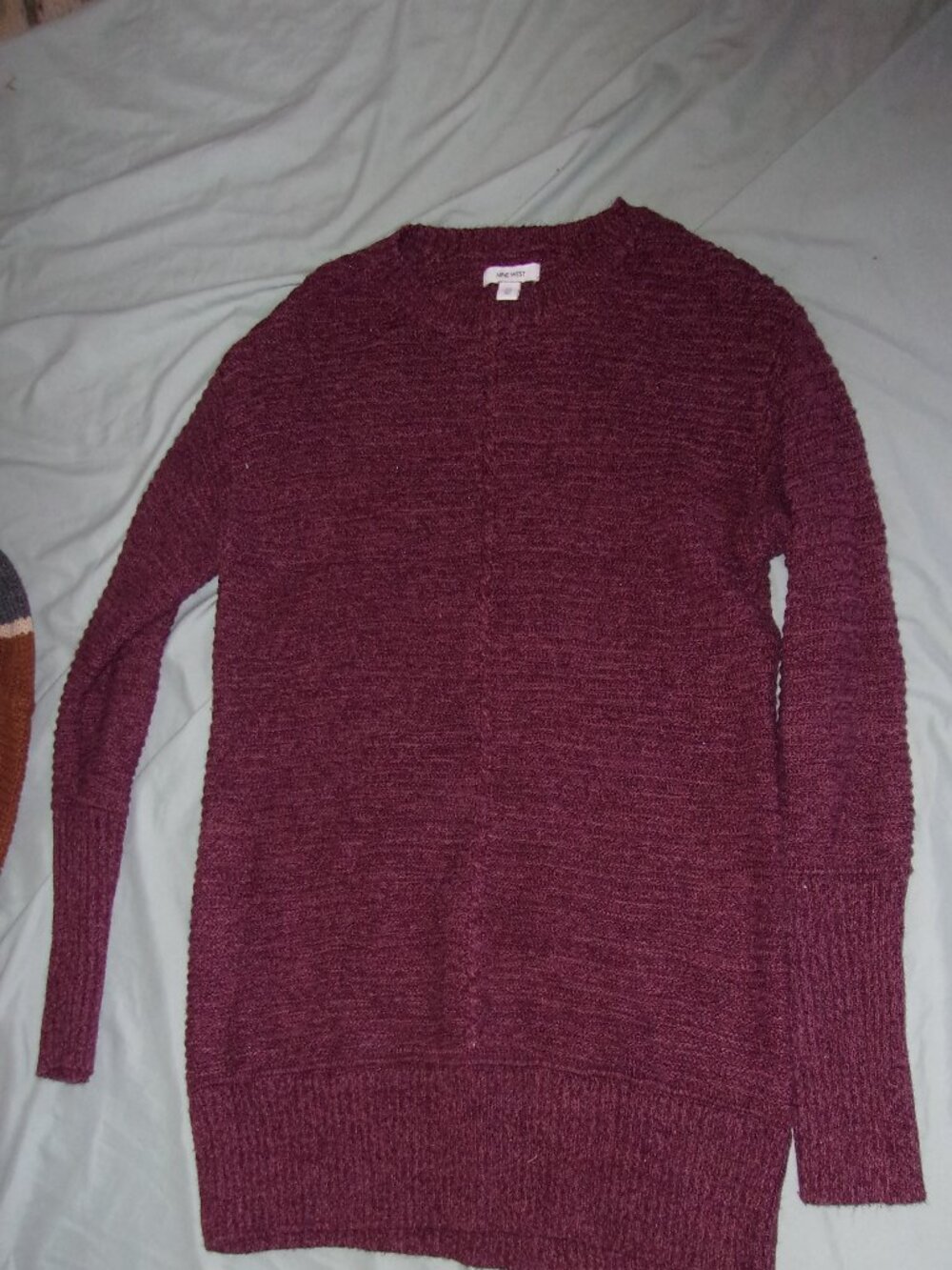 size medium sweater womens knit maroon dress casual career